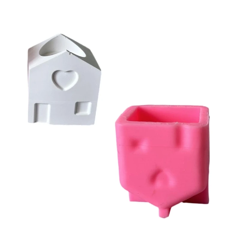Heart House Holder Silicone Molds Lovely Small House Candlestick Mould X3UC
Heart House Holder Silicone Molds Lovely Small House Candlestick Mould X3UC
