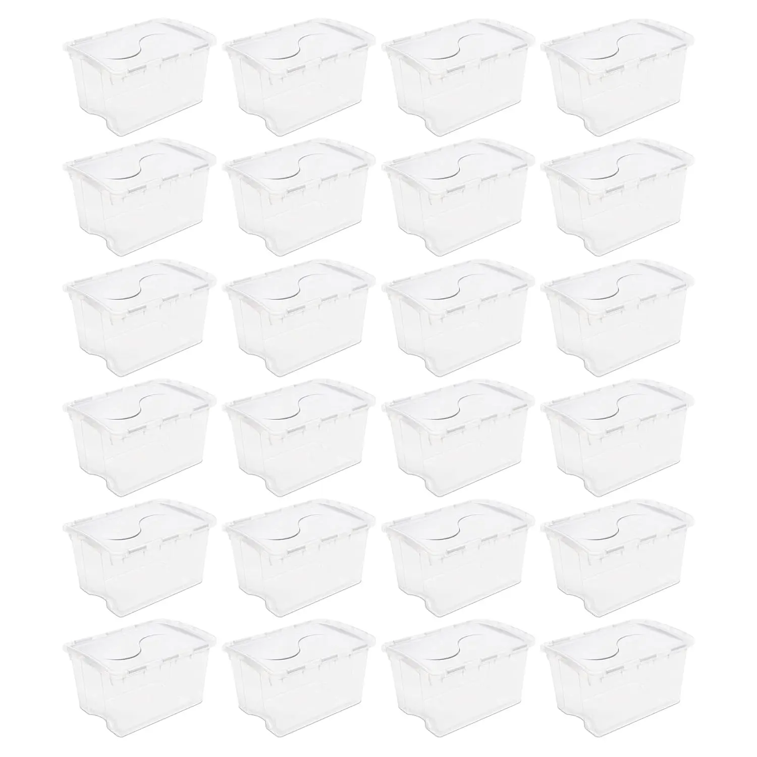 48 Qt Hinged Lid Storage Box, Stackable Bin with Lid, Plastic Container to Organize Home, Office, Basement, Clear, Customized
48 Qt Hinged Lid Storage Box, Stackable Bin with Lid, Plastic Container to Organize Home, Office, Basement, Clear, Customized