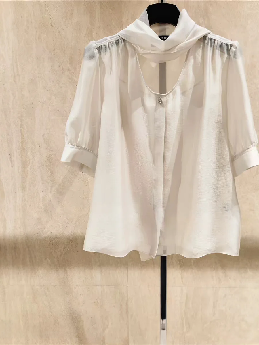 Elegant Sweet Commuter Style Women's Shirt Short Sleeve Cotton Blend with Sash Versatile Top for Summer 2026 Fashion Trend
Elegant Sweet Commuter Style Women's Shirt Short Sleeve Cotton Blend with Sash Versatile Top for Summer 2026 Fashion Trend