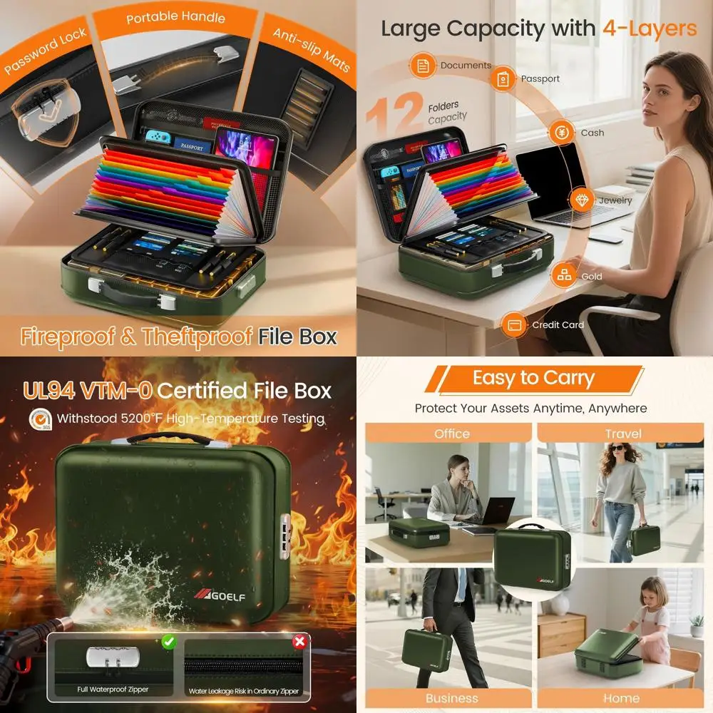 Водонепроницаемый жесткий кейс с замком для безопасного хранения документов, сертификатов, ноутбуков и паспортов (зеленый)
Водонепроницаемый жесткий кейс с замком для безопасного хранения документов, сертификатов, ноутбуков и паспортов (зеленый)