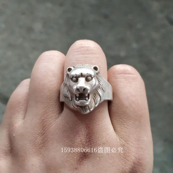 antique collection imitation antique silver collection silver seedling silver lion head ring ring wrench finger old goods
antique collection imitation antique silver collection silver seedling silver lion head ring ring wrench finger old goods