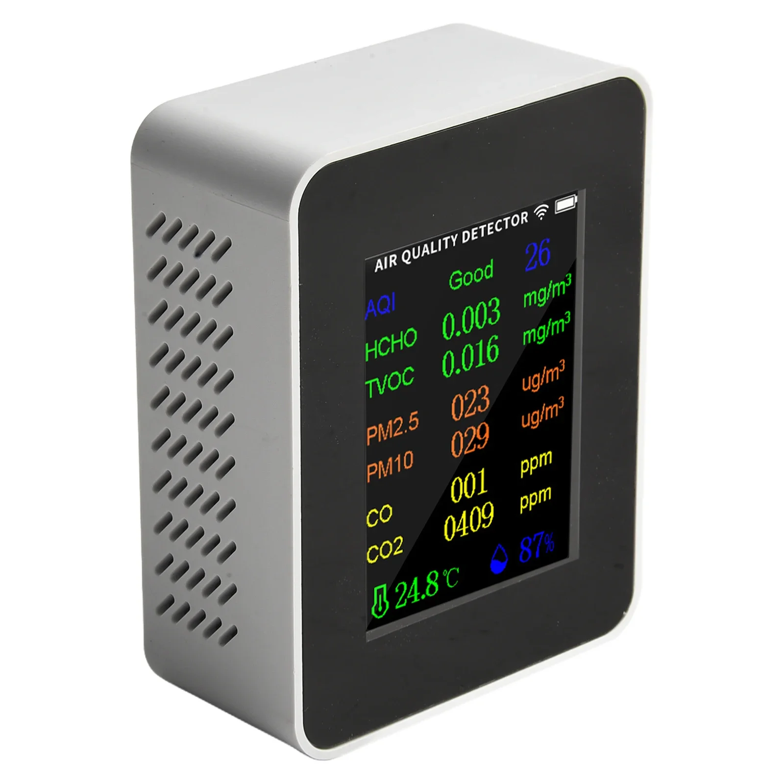 WIFI измеритель качества воздуха AQI измеритель качества воздуха датчик управления мобильным телефоном TFT цветной дисплей тестер температуры
WIFI измеритель качества воздуха AQI измеритель качества воздуха датчик управления мобильным телефоном TFT цветной дисплей тестер температуры
