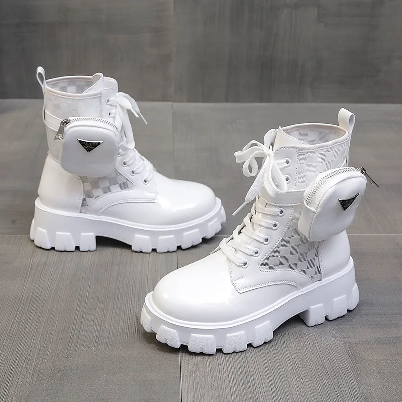 2024 New Women Thick-Soled Leather New Boots Casual Women Boots Women Fashion Lace-Up High Boots Nylon Pouch Heels Flats Booties
2024 New Women Thick-Soled Leather New Boots Casual Women Boots Women Fashion Lace-Up High Boots Nylon Pouch Heels Flats Booties