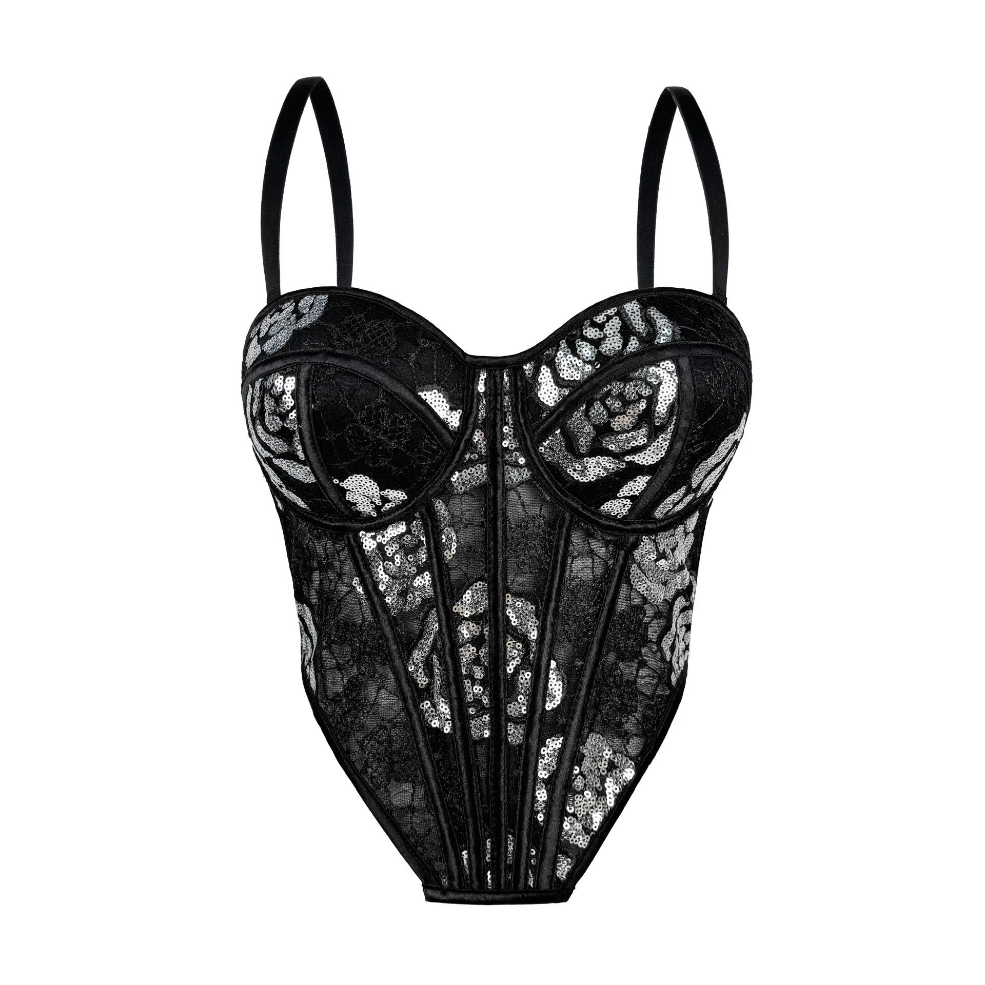 Cross-Border Sequin Flower Fishbone Tank Top Slim Fit Strap Vest Outerwear Party Bandeau Knitted Fabric Regular Thickness
Cross-Border Sequin Flower Fishbone Tank Top Slim Fit Strap Vest Outerwear Party Bandeau Knitted Fabric Regular Thickness