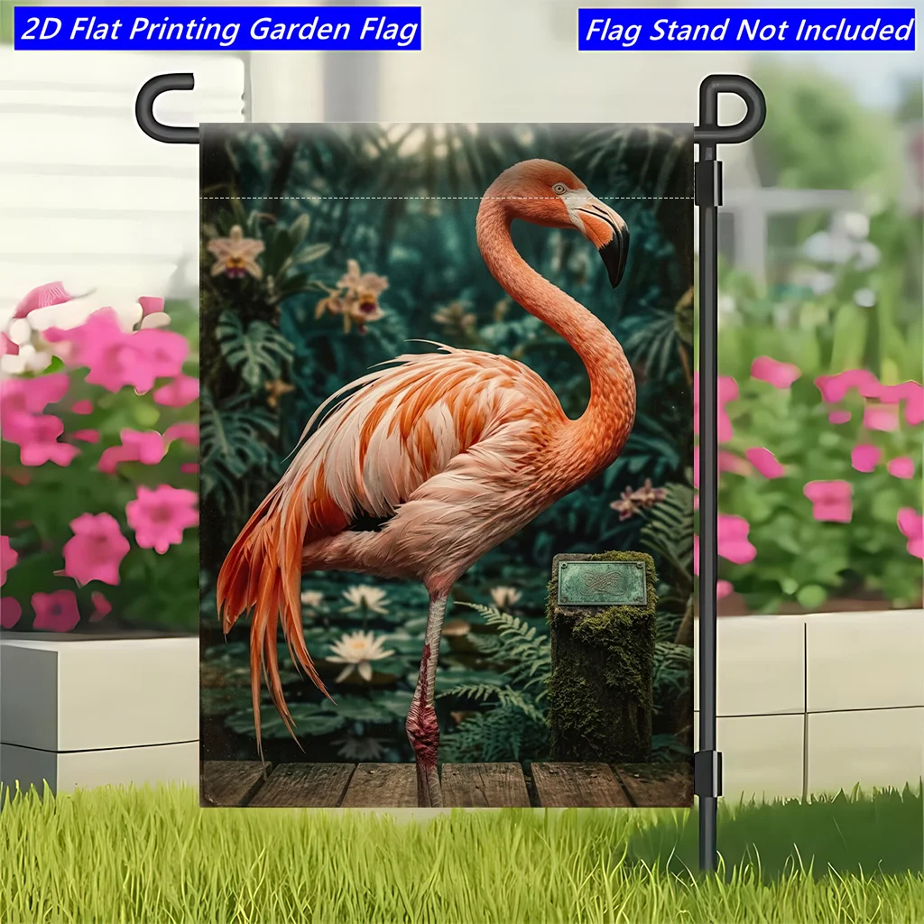Garden Flag Yard Banner Set Flamingo Tropical Background 2D Flat All Season Porch Welcome Design Pattern Printed Polyester Fabric High Quality Weather Resistant Fade Proof Home Garden Decoration Farmhouse Rural Ranch Outdoor Housewarming Daily Decor Gift
Garden Flag Yard Banner Set Flamingo Tropical Background 2D Flat All Season Porch Welcome Design Pattern Printed Polyester Fabric High Quality Weather Resistant Fade Proof Home Garden Decoration Farmhouse Rural Ranch Outdoor Housewarming Daily Decor Gift