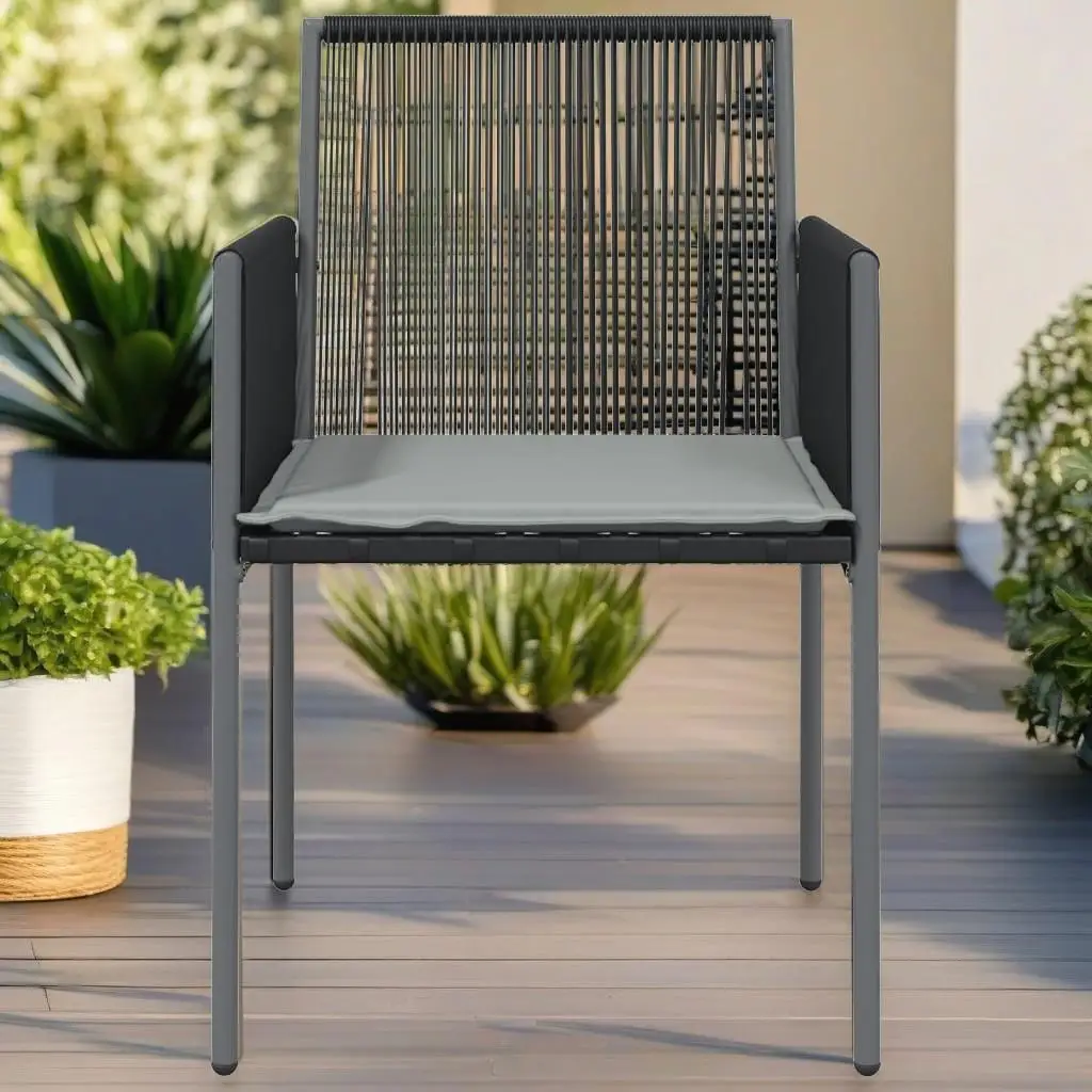 2pcs Black Patio Chairs with Cushions - 21.3x23.8x32.9 Poly Rattan Outdoor Seating
2pcs Black Patio Chairs with Cushions - 21.3x23.8x32.9 Poly Rattan Outdoor Seating