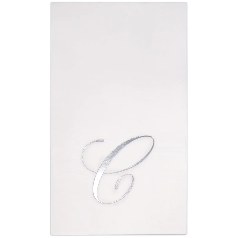 50pcs Silver Foil Monogram C Guest Napkins 100 Count Personalized Initial C Disposable 3 Ply Wedding Bathroom Hand Towels Elegan
50pcs Silver Foil Monogram C Guest Napkins 100 Count Personalized Initial C Disposable 3 Ply Wedding Bathroom Hand Towels Elegan