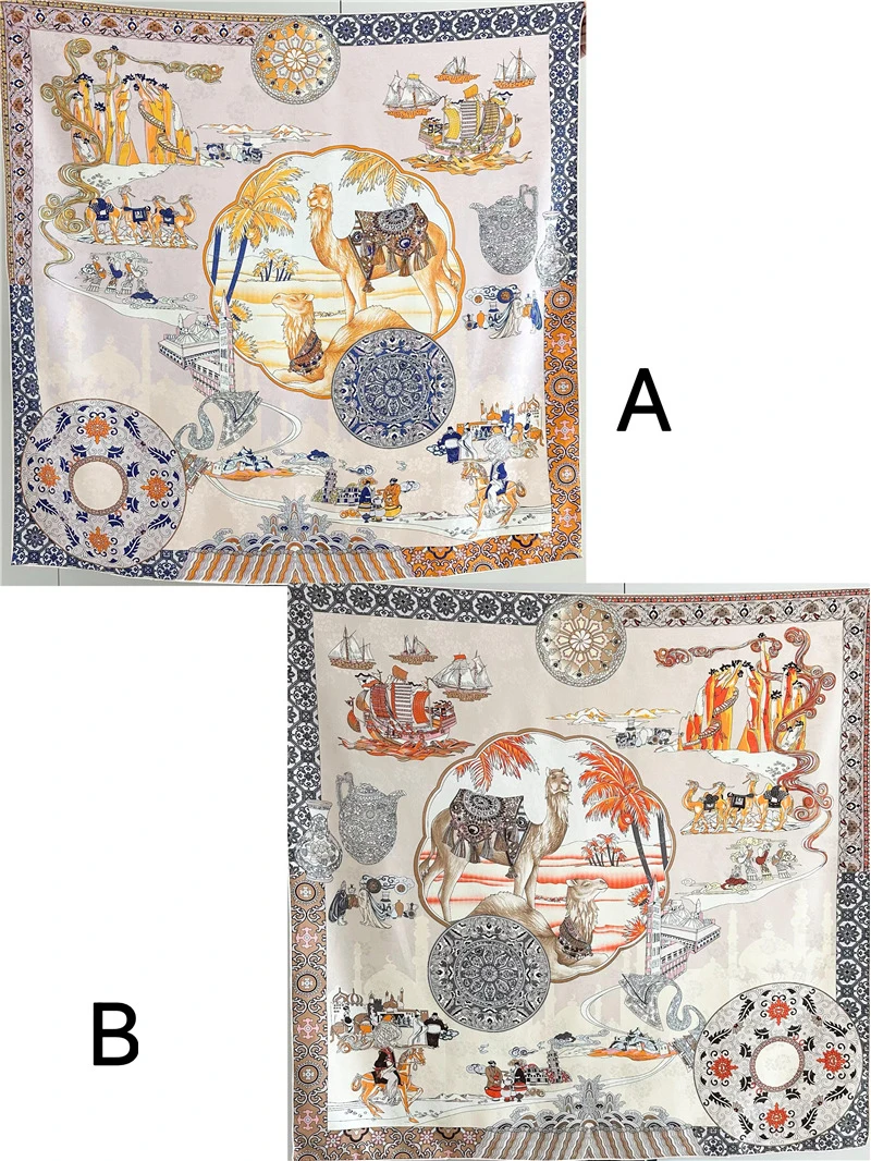 100% Silk Scarf Hand-rolled Edges Shawls Double Faced Print Bandanas Accessories Belt Hair Neck Scarves Foulard Femme 110cm
100% Silk Scarf Hand-rolled Edges Shawls Double Faced Print Bandanas Accessories Belt Hair Neck Scarves Foulard Femme 110cm