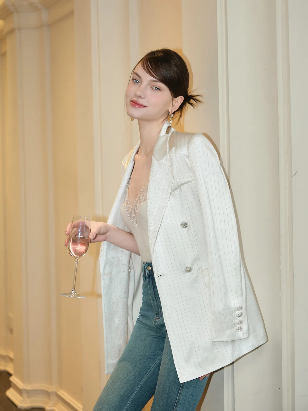 Acetate Suit Jaet for Women Faionable Long Sve Collar Coat Ele Casual Sle by Yuxiao Xiao 2025 Autumn N...
Acetate Suit Jaet for Women Faionable Long Sve Collar Coat Ele Casual Sle by Yuxiao Xiao 2025 Autumn N...