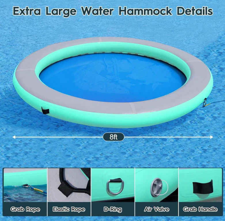 2026Water play equipment inflatable Water Hammock Heavy Duty River Floats Lake Raft Tanning Pool Lounger Island Platform Pad Mat
2026Water play equipment inflatable Water Hammock Heavy Duty River Floats Lake Raft Tanning Pool Lounger Island Platform Pad Mat