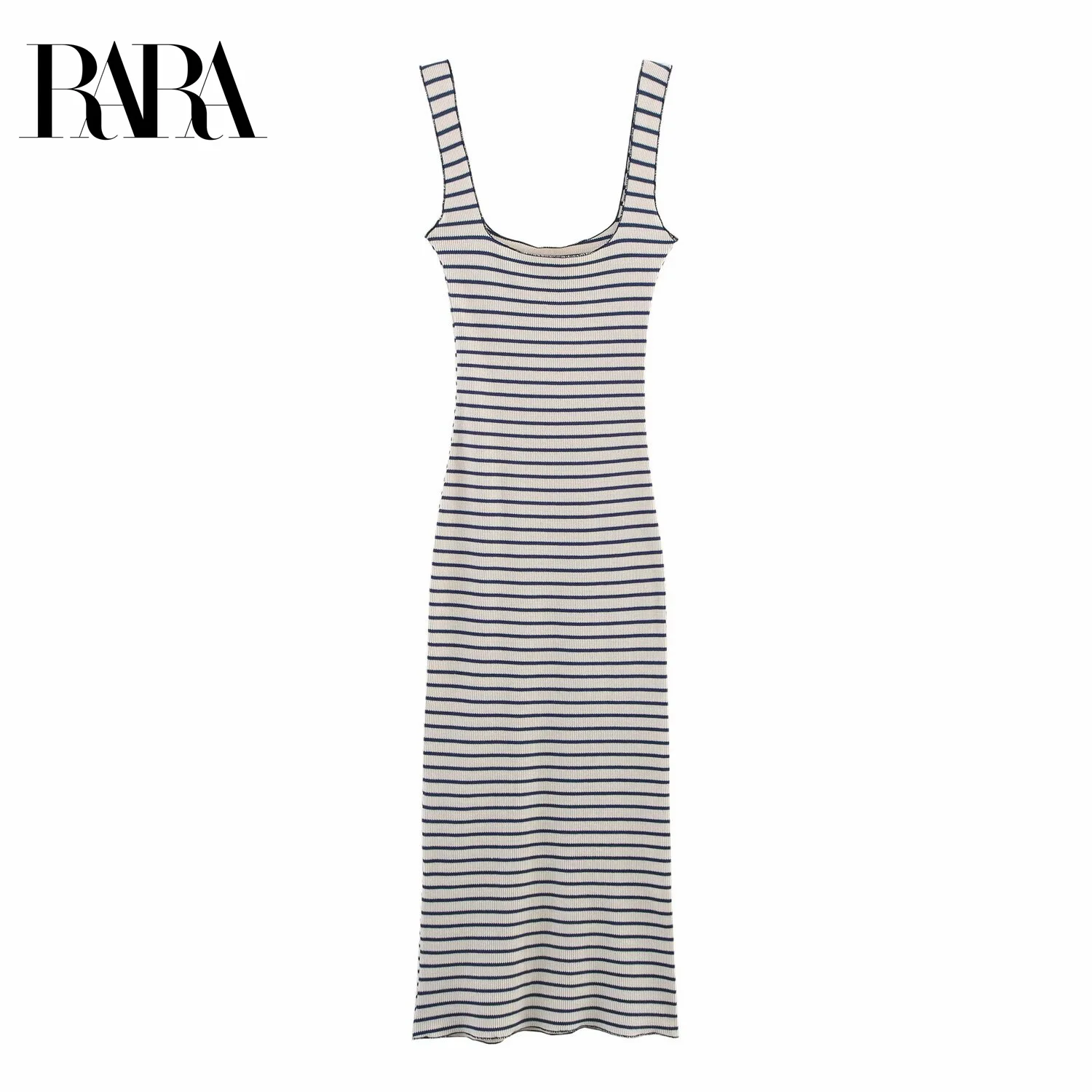 RARA Womens Square Neck Sleeveless Vest - Style Midi Straight Knitted Striped Dress High - Stretch Fabric Flattering Silhouette
RARA Womens Square Neck Sleeveless Vest - Style Midi Straight Knitted Striped Dress High - Stretch Fabric Flattering Silhouette
