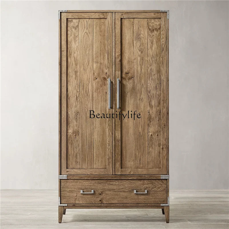 110*American retro old solid wood double door wardrobe bedroom storage master bedroom
110*American retro old solid wood double door wardrobe bedroom storage master bedroom