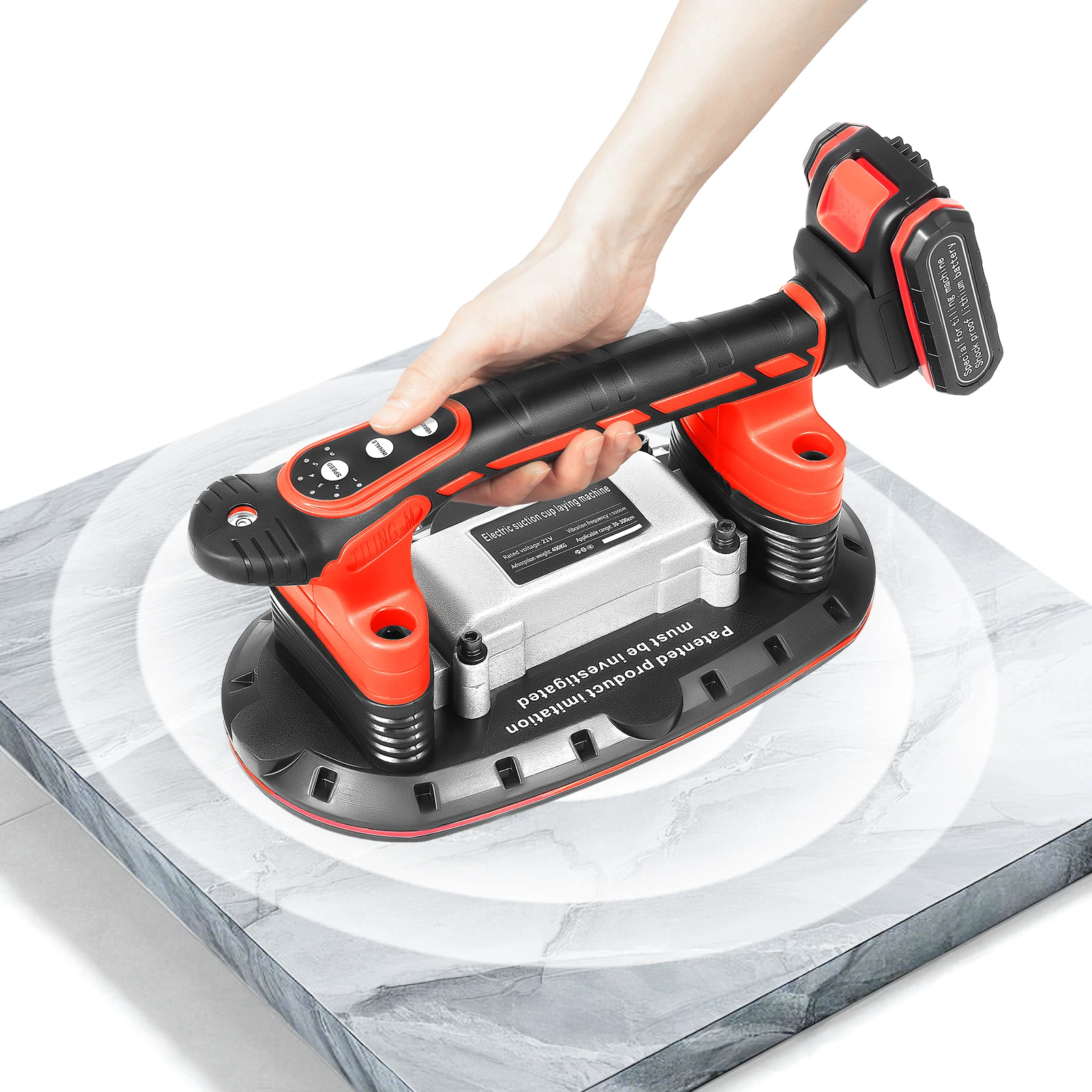 6 Speeds Tile Installation Tool Handheld Slip-proof Vibration Machine with Electric Vacuum Suction Cup, Cordless Battery Powered
6 Speeds Tile Installation Tool Handheld Slip-proof Vibration Machine with Electric Vacuum Suction Cup, Cordless Battery Powered