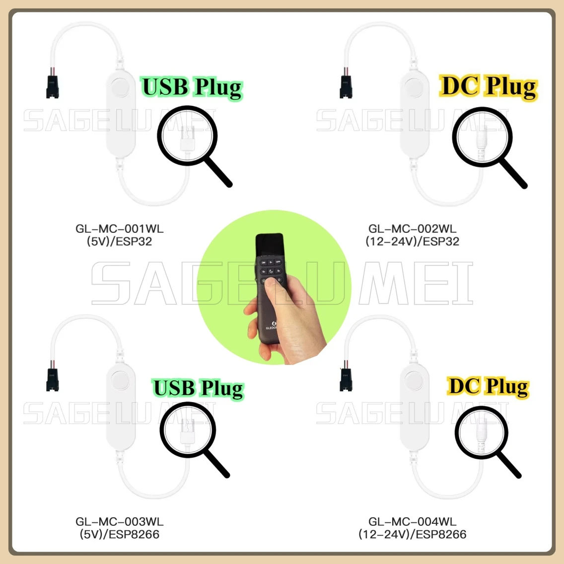 GLEDOPTO DC5V /12-24V ESP8266/ESP32 Mini WLED Digital LED Controller USB RGB IC Dynamic Lights For WS2811/2812/2812b/2815 SK6812
GLEDOPTO DC5V /12-24V ESP8266/ESP32 Mini WLED Digital LED Controller USB RGB IC Dynamic Lights For WS2811/2812/2812b/2815 SK6812
