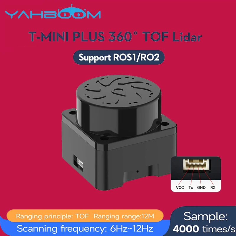 Yahboom T-MINI-Plus 360° TOF Lidar Sensor Kit TOF ROS Robot SLAM Navigation 12m Distance Scanner Module Support ROS1 and ROS2
Yahboom T-MINI-Plus 360° TOF Lidar Sensor Kit TOF ROS Robot SLAM Navigation 12m Distance Scanner Module Support ROS1 and ROS2