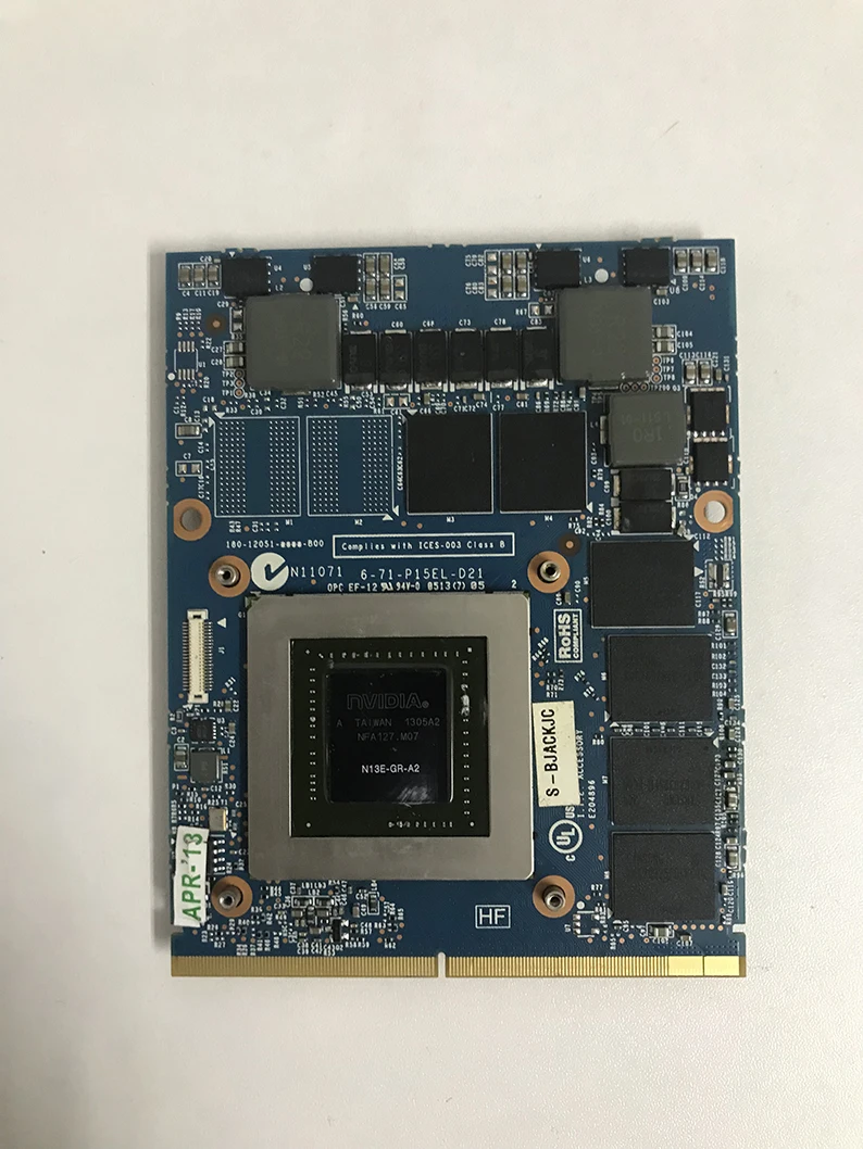 Видеокарта GTX670MX GTX 670MX N13E-GR-A2 3G 6-71-P15EL-D21 VGA для Clevo X7200 X8100 P150HM P170HM P150EM P1 РАБОТАЕ ИДЕАЛЬНО
Видеокарта GTX670MX GTX 670MX N13E-GR-A2 3G 6-71-P15EL-D21 VGA для Clevo X7200 X8100 P150HM P170HM P150EM P1 РАБОТАЕ ИДЕАЛЬНО