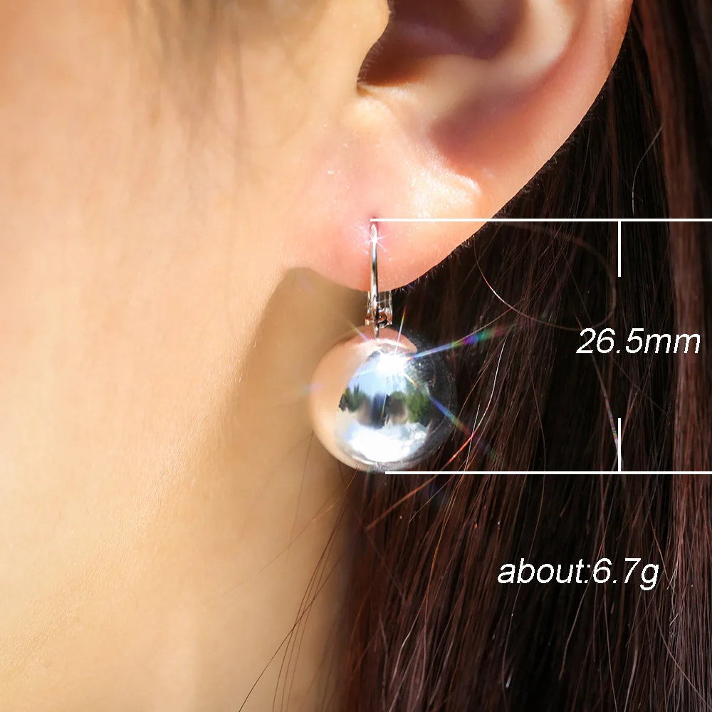 Huitan Simple Metallic Style Drop Earrings for Women Versatile Fashion Smooth Ball-Shape Pendant Jewelry Accessories for Female
Huitan Simple Metallic Style Drop Earrings for Women Versatile Fashion Smooth Ball-Shape Pendant Jewelry Accessories for Female