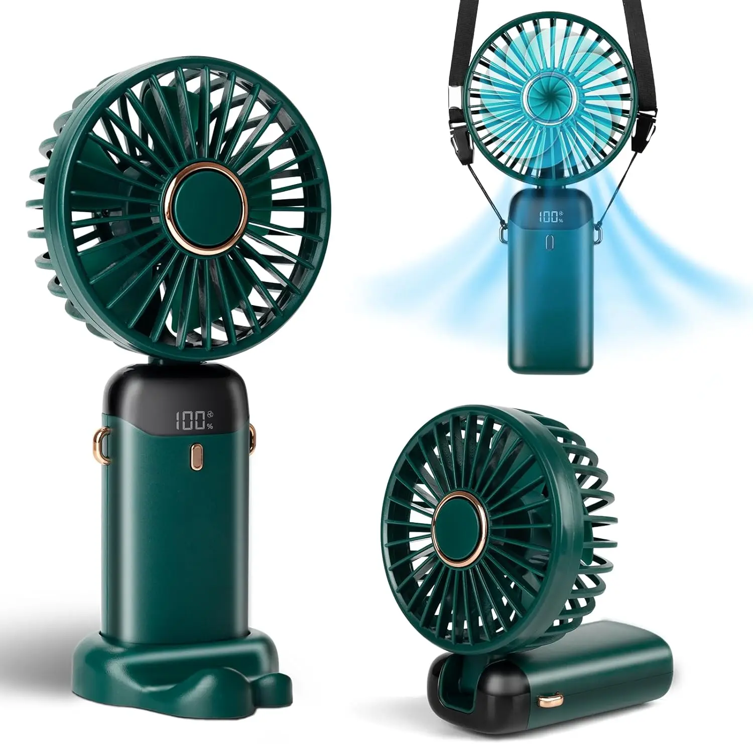 Portable Handheld Fan, 12H, 3200mAh Mini Fan with LED Display, 90° Foldable, 5 Speeds, 3-in-1 Handheld/Neck/Desk Fan for Women
Portable Handheld Fan, 12H, 3200mAh Mini Fan with LED Display, 90° Foldable, 5 Speeds, 3-in-1 Handheld/Neck/Desk Fan for Women