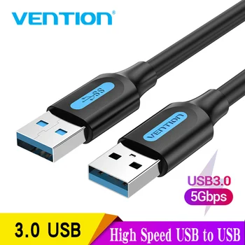 Vention-USB Male to Male 연장 케이블 2.0 3.0 고속 데이터 전송 USB 케이블 익스텐더, 라디에이터 자동차 스피커 HD 웹콤