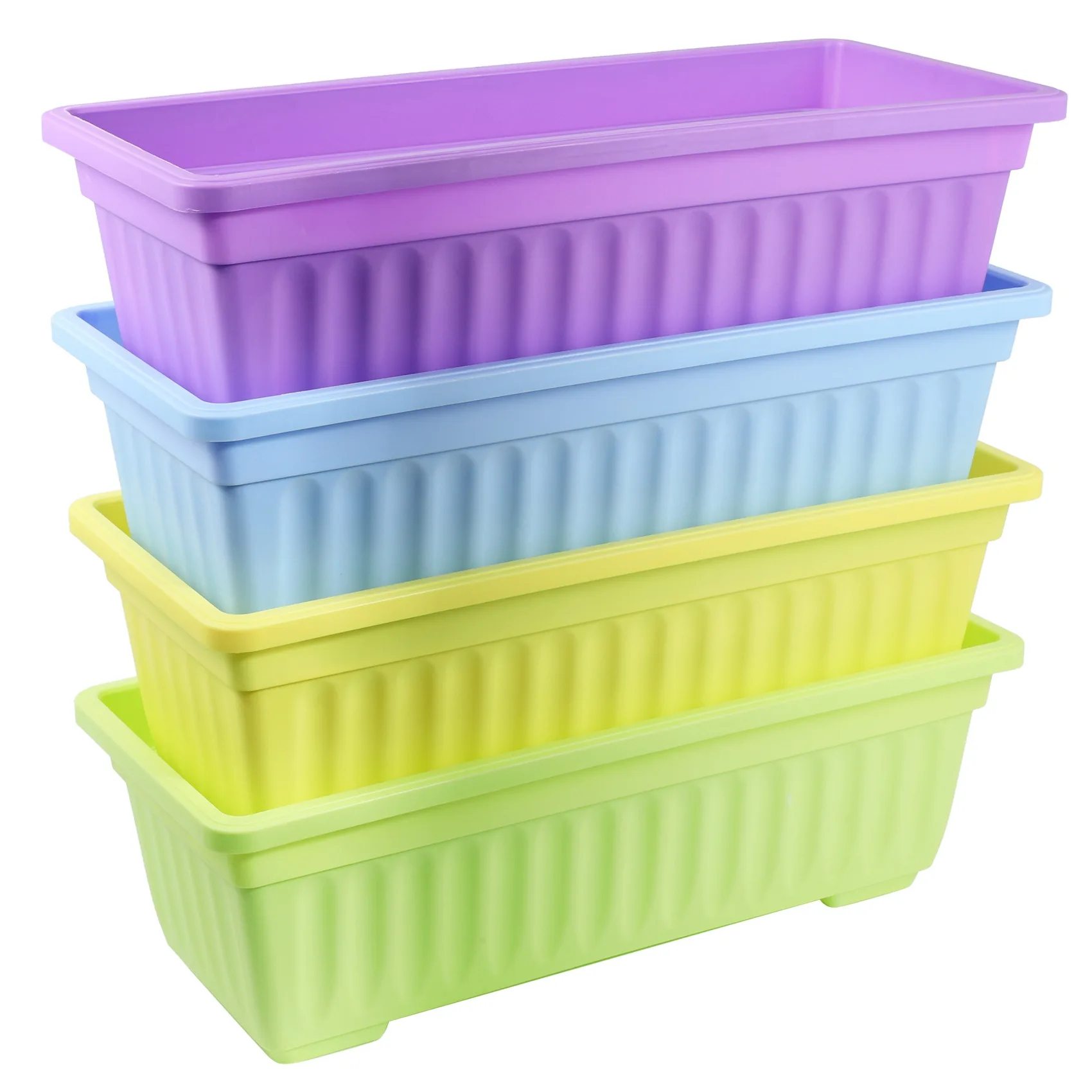 B08B-4 Packs 17 Inches Flower Window Box Plastic Vegetable Planters for Windowsill, Patio, Garden, Home Decor, Porch
B08B-4 Packs 17 Inches Flower Window Box Plastic Vegetable Planters for Windowsill, Patio, Garden, Home Decor, Porch