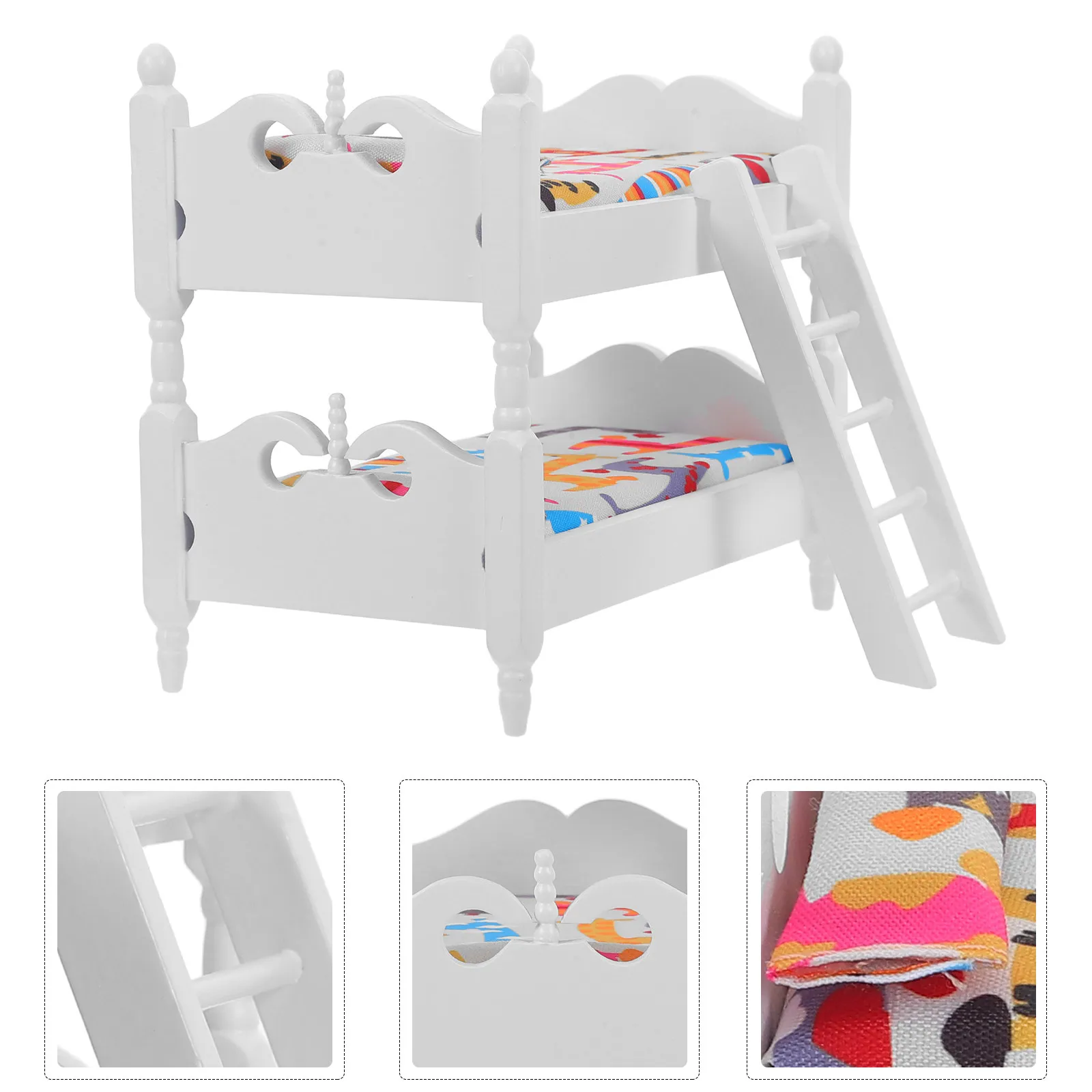 1Set Miniature Bunk Bed Dollhouse Furniture Double Bed Wooden Tiny Ladder Bedding Pillow Decorative Bedroom Accessories Kids
1Set Miniature Bunk Bed Dollhouse Furniture Double Bed Wooden Tiny Ladder Bedding Pillow Decorative Bedroom Accessories Kids