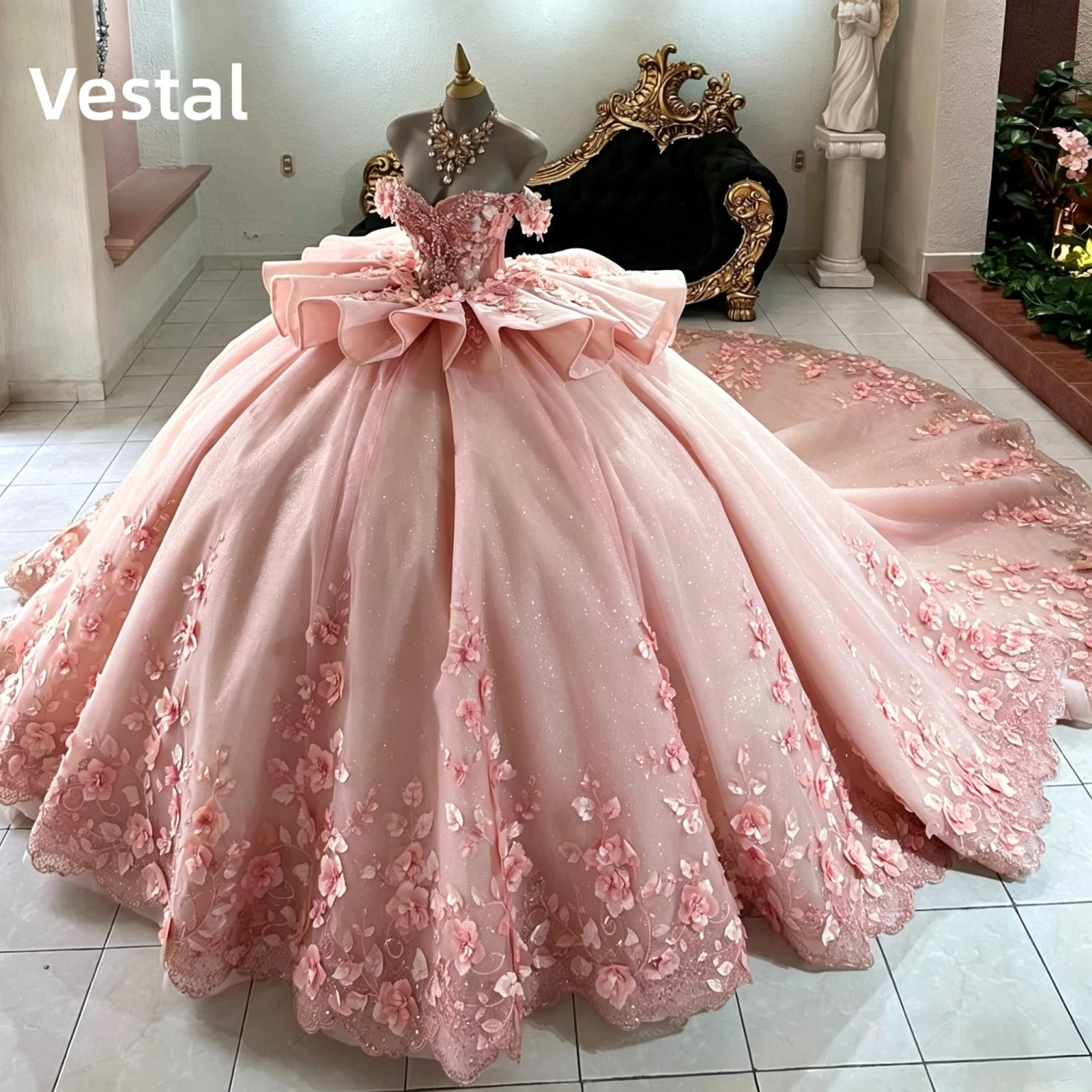 Shiny Quinceanera Dress Ball Gown Off Shoulder Sequins Lace Applique Sweet 16 Birthday Vestidos De 15 Años Customized
Shiny Quinceanera Dress Ball Gown Off Shoulder Sequins Lace Applique Sweet 16 Birthday Vestidos De 15 Años Customized