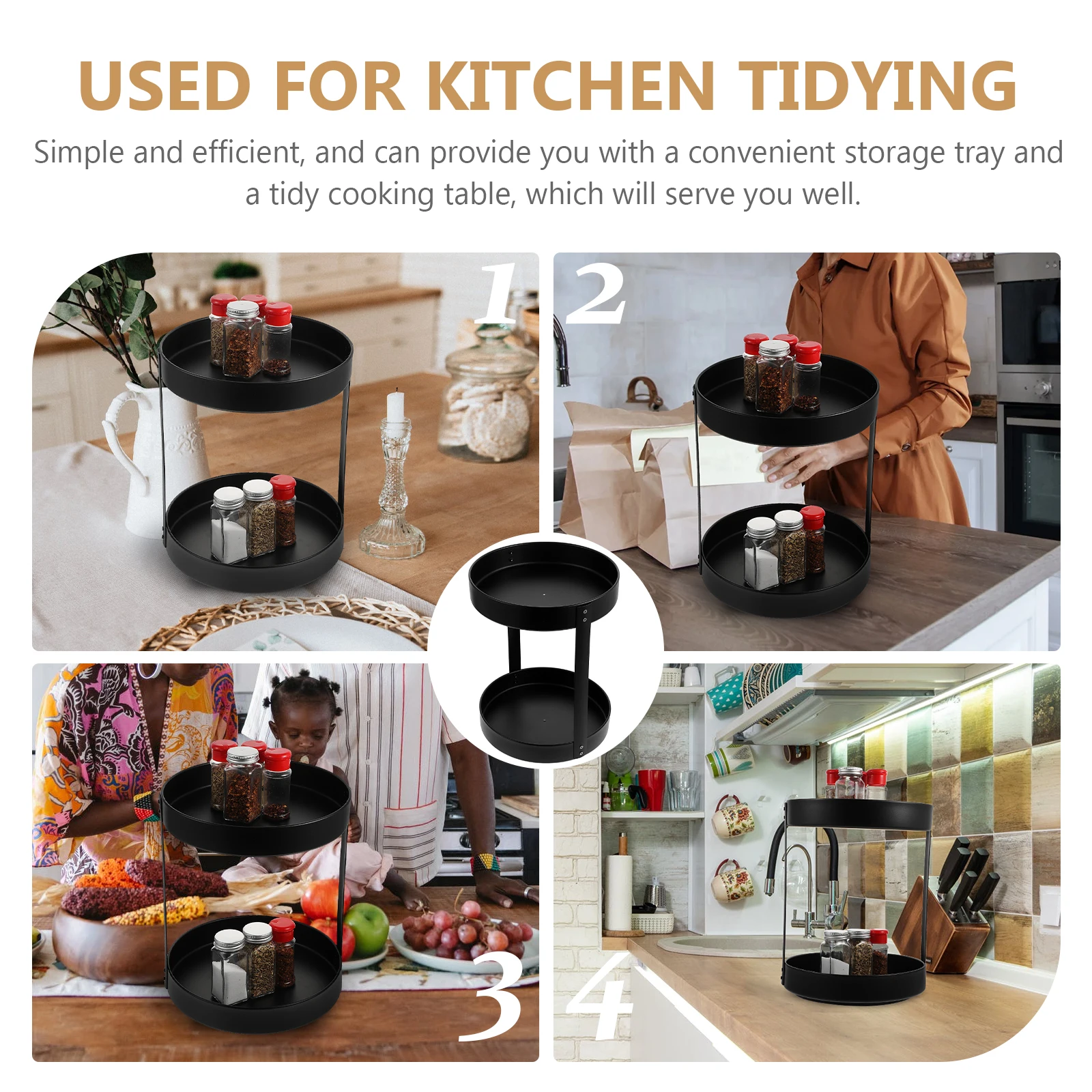 Stainless Steel Rotating Spice Bottle Kitchen Storage Tray Holder Rotatable Seasoning Multi-Function Plate
Stainless Steel Rotating Spice Bottle Kitchen Storage Tray Holder Rotatable Seasoning Multi-Function Plate