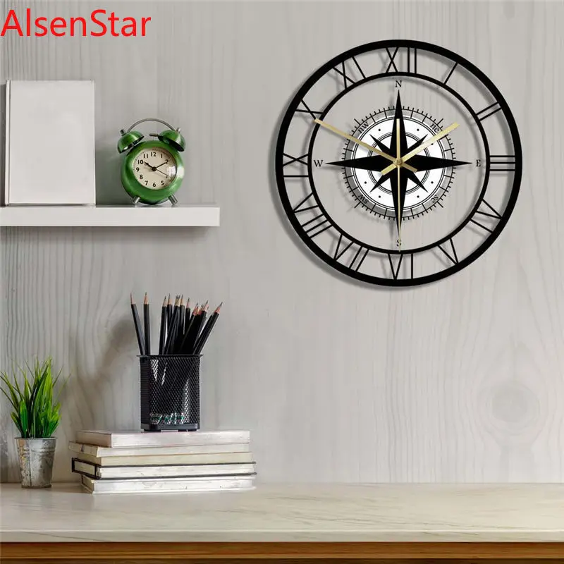 LED Hollow Wall Clock Black Compass Directional Chart Navigation Acrylic Decorative Wall Hanging Clock Watch Home Decoration
LED Hollow Wall Clock Black Compass Directional Chart Navigation Acrylic Decorative Wall Hanging Clock Watch Home Decoration