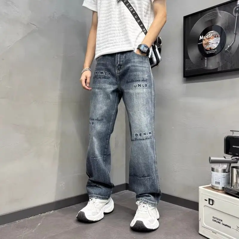 Autumn New Sle Men's Casual Pants Embroidered Print Waed Denim Wide Leg Loose Fit Harlan Straight Leg Jeans Cotton Polyester
Autumn New Sle Men's Casual Pants Embroidered Print Waed Denim Wide Leg Loose Fit Harlan Straight Leg Jeans Cotton Polyester