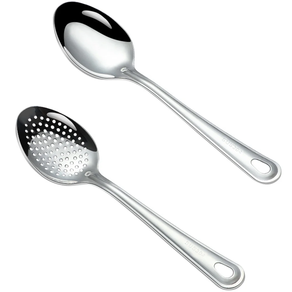 2pcs Stainless Steel Slotted Spoon Set Reusable Kitchen Serving Utensil For Home Restaurant Hotel Cooking Baking Stirring Dinner
2pcs Stainless Steel Slotted Spoon Set Reusable Kitchen Serving Utensil For Home Restaurant Hotel Cooking Baking Stirring Dinner