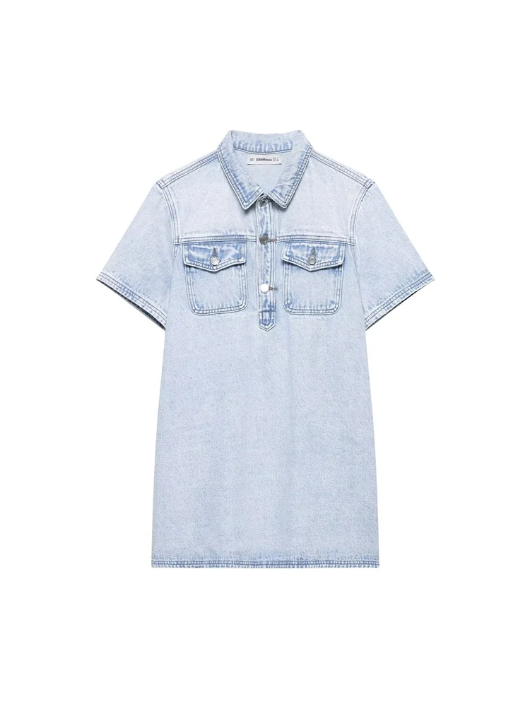 Summer New Women's Denim Dr Collar ket Decoration ort Sve Casual Faion College Sle Clothing ort Dr
Summer New Women's Denim Dr Collar ket Decoration ort Sve Casual Faion College Sle Clothing ort Dr