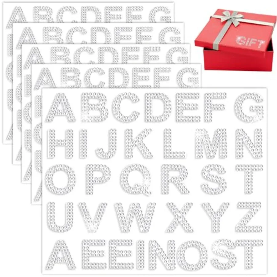170 Pieces Rhinestone s 5 Sheets Glitter Self Adhesive Diamond Alphabet Sticker 1.57'' Bling Crystal Sticker Gemstone Border fo
170 Pieces Rhinestone s 5 Sheets Glitter Self Adhesive Diamond Alphabet Sticker 1.57'' Bling Crystal Sticker Gemstone Border fo