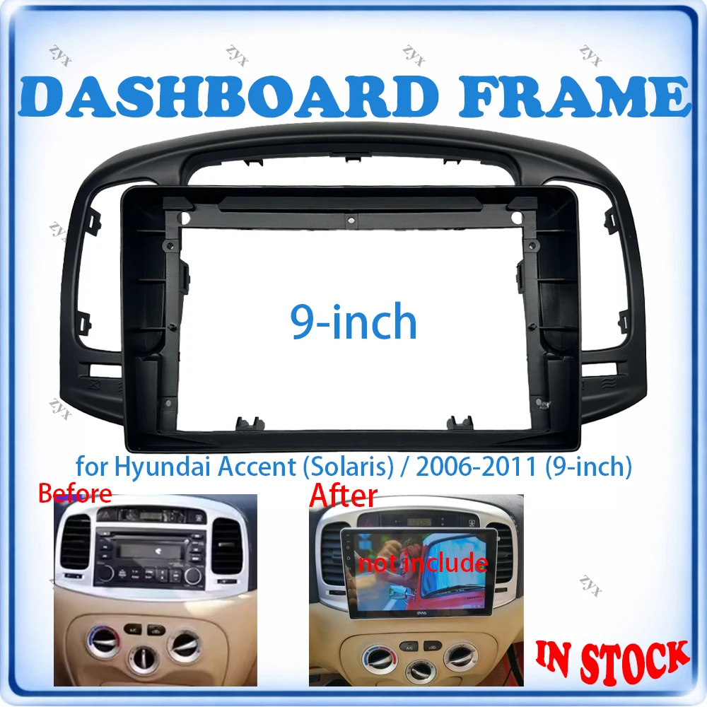 Car Radio Fascia Frame For Hyundai Accent 2006-2011 9 inch Wiring Harness Power Cable Car Accessories Plug & Play
Car Radio Fascia Frame For Hyundai Accent 2006-2011 9 inch Wiring Harness Power Cable Car Accessories Plug & Play
