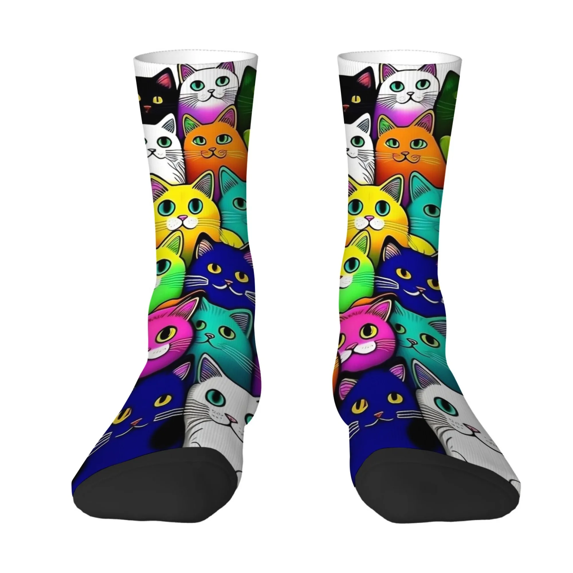 Cute and Adorable Rainbow Cat Print Men's Mid-calf Socks Colorful Cartoon Street Style Trendy Unique Comfortable and Breathable
Cute and Adorable Rainbow Cat Print Men's Mid-calf Socks Colorful Cartoon Street Style Trendy Unique Comfortable and Breathable