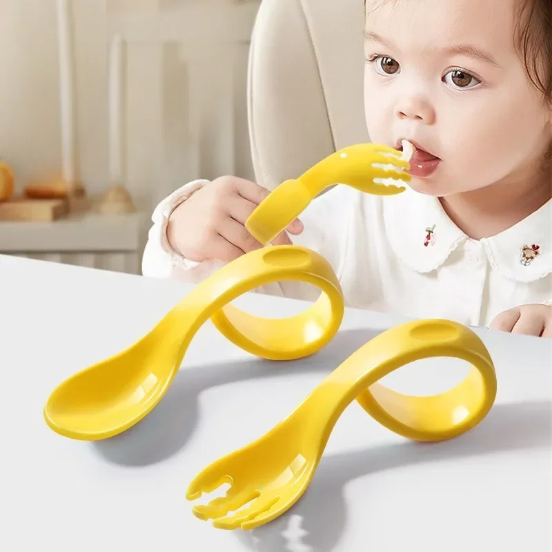 Baby Eating Training Set Bendable Spoon Fork for Independent Feeding Ideal for Complementary Food Elbow Assisted Design
Baby Eating Training Set Bendable Spoon Fork for Independent Feeding Ideal for Complementary Food Elbow Assisted Design
