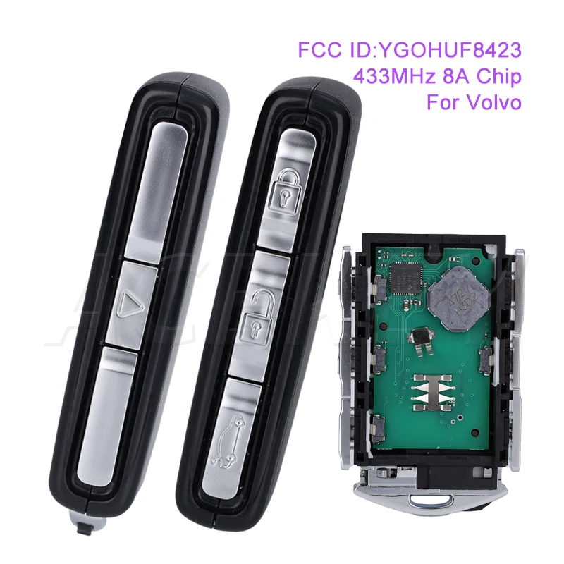 Car Remote Control Key Fob For Volvo S90 S60 S40 XC60 XC90 2016-2020 433MHz 8A Chip FCCID YGOHUF8423 Smart Car Key Card 4 Button
Car Remote Control Key Fob For Volvo S90 S60 S40 XC60 XC90 2016-2020 433MHz 8A Chip FCCID YGOHUF8423 Smart Car Key Card 4 Button