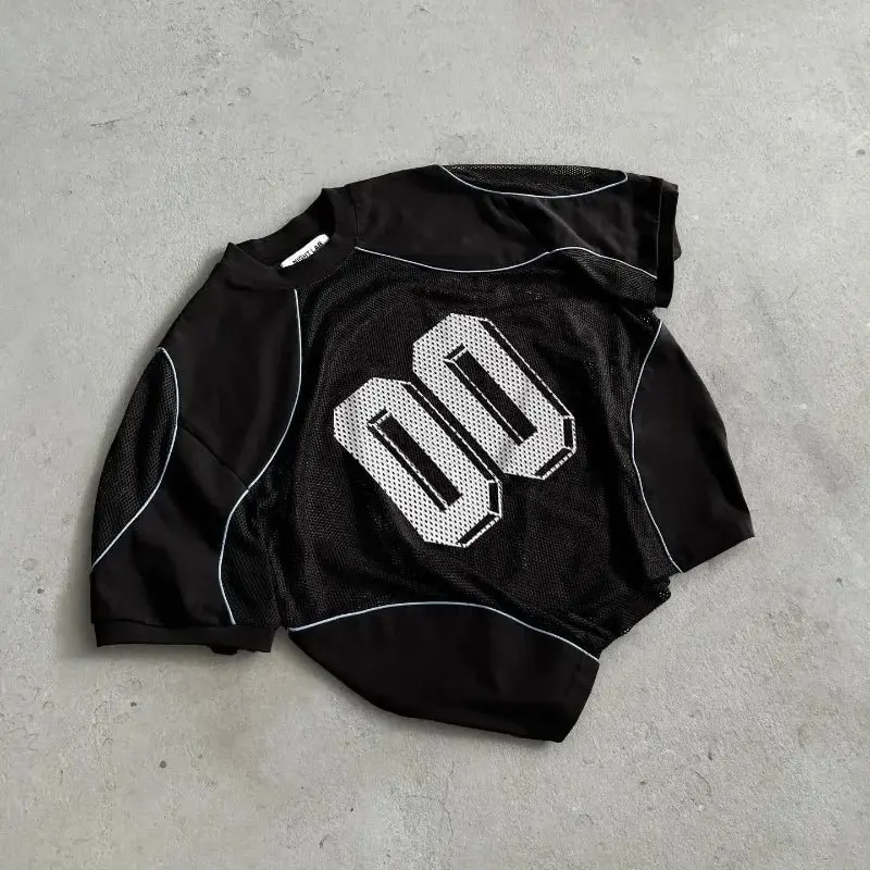 Y2K Gothic Hip-hop Mesh Design Loose Clothing Graphic T-shirt Men's Summer Punk Street Sports Basketball T-shirt Fashion ropa
Y2K Gothic Hip-hop Mesh Design Loose Clothing Graphic T-shirt Men's Summer Punk Street Sports Basketball T-shirt Fashion ropa