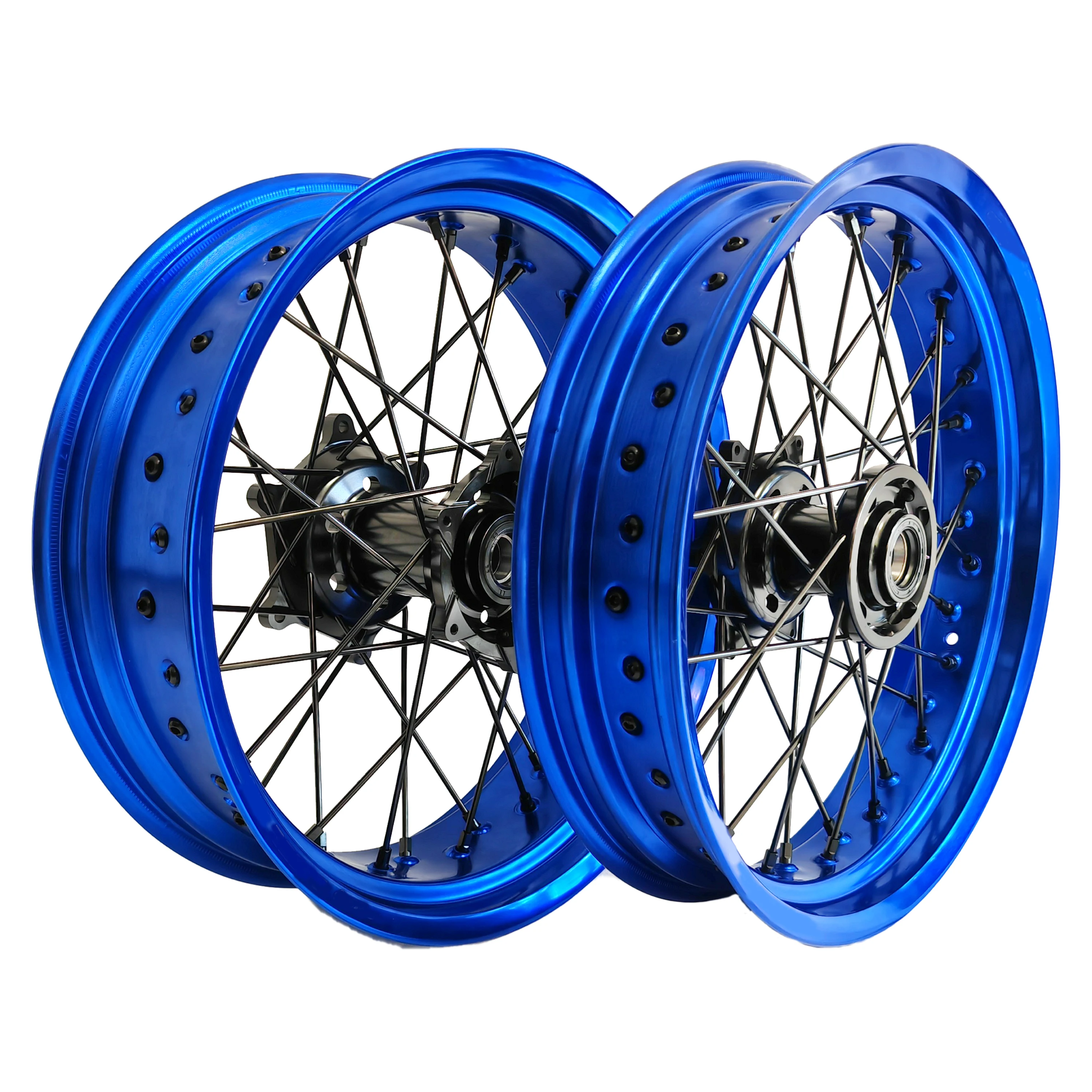 Custom Color Blue Supermoto Rim Spoke Motorcycle Wheels 17 Inch 3.5 5.0 For KTM YAMAHA HUSQVARNA GASGAS
Custom Color Blue Supermoto Rim Spoke Motorcycle Wheels 17 Inch 3.5 5.0 For KTM YAMAHA HUSQVARNA GASGAS
