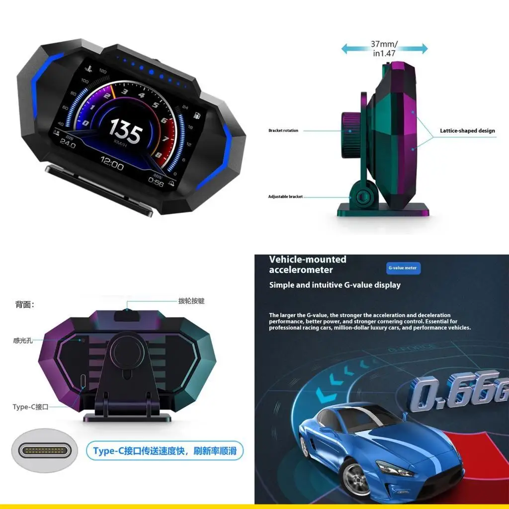 SZCH Universal Vehicle HUD Speedometer OBD2 Diagnostic Tool With 3.5 Inch LCD Screen
SZCH Universal Vehicle HUD Speedometer OBD2 Diagnostic Tool With 3.5 Inch LCD Screen