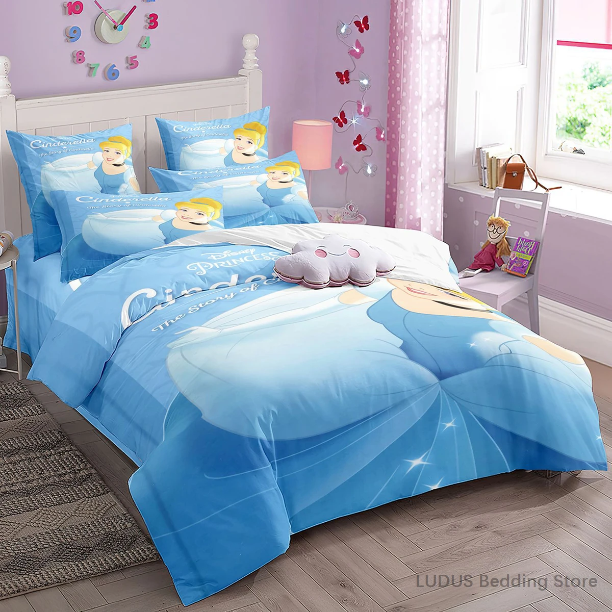 Cute Cinderella Bedding Set Kawaii Blue Princess Duvet Cover with Pillowcases Magical Cartoon Quilt Cover Kids Room Decor
Cute Cinderella Bedding Set Kawaii Blue Princess Duvet Cover with Pillowcases Magical Cartoon Quilt Cover Kids Room Decor