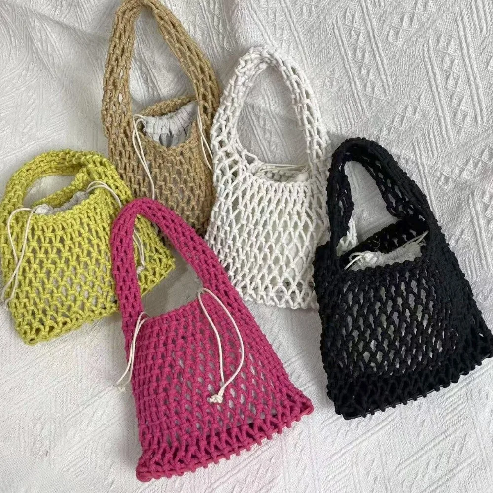 New Summer Hand Woven Tote Bags Solid Color Lightweight Knitting Crochet Beach Bag Braided Colorful Mesh Shoulder Bag Gifts
New Summer Hand Woven Tote Bags Solid Color Lightweight Knitting Crochet Beach Bag Braided Colorful Mesh Shoulder Bag Gifts