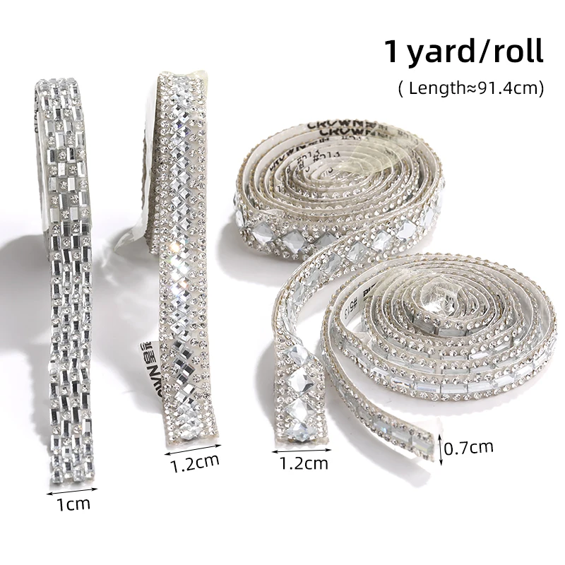 Self-adhesive Trim Glass Crystal Rhinestone Banding For Crafts DIY Rhinestone Belt For Craft Supplies for Bags 1 Yard
Self-adhesive Trim Glass Crystal Rhinestone Banding For Crafts DIY Rhinestone Belt For Craft Supplies for Bags 1 Yard