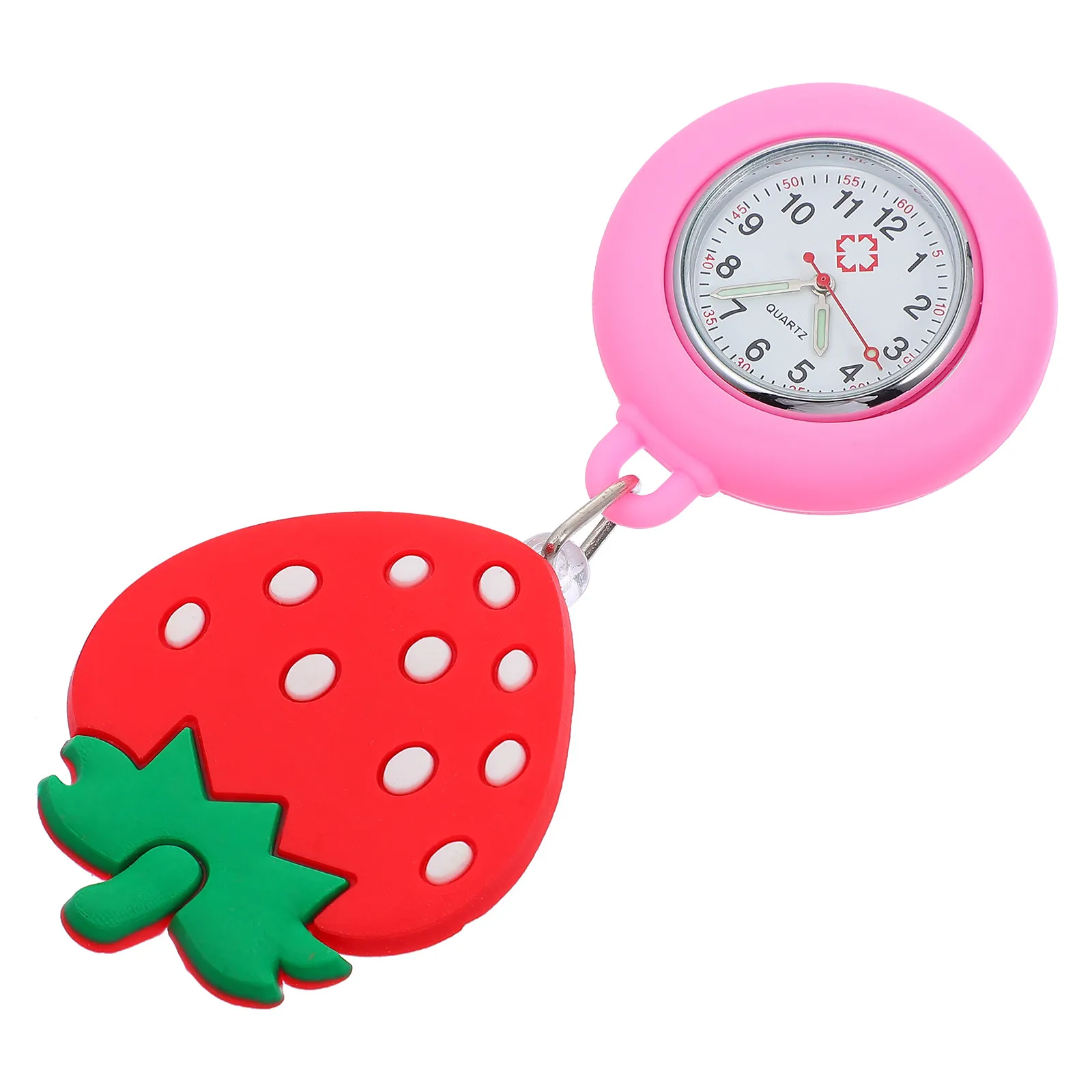 1Pcs Pocket Watch for Nurses Luminous Stretchable Silicone and Glass Construction Cute Strawberry Pattern Nurse Gift
1Pcs Pocket Watch for Nurses Luminous Stretchable Silicone and Glass Construction Cute Strawberry Pattern Nurse Gift