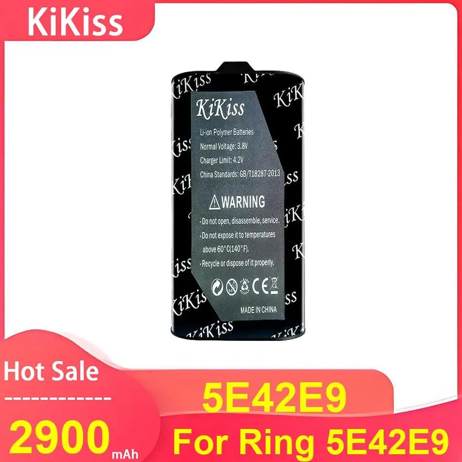 Аккумулятор KiKiss для Ring 5E42E9, 5E42E9 2900 мАч
Аккумулятор KiKiss для Ring 5E42E9, 5E42E9 2900 мАч