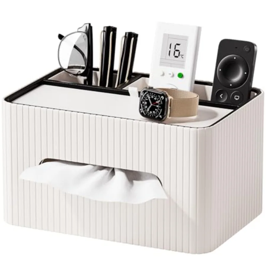 Leather Tissue Box Cover with Storage Tray Decorative Tissue Box Holder Organizer for Office Desk Bedroom and Nightstand Remote
Leather Tissue Box Cover with Storage Tray Decorative Tissue Box Holder Organizer for Office Desk Bedroom and Nightstand Remote