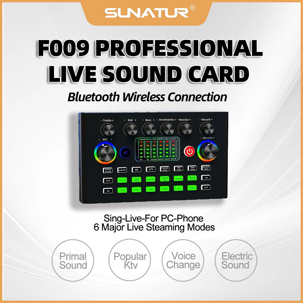 Professional Live Sound Card Wireless Bluetooth Audio Mixing Sound Mixer Radio Console Amplifier for PC Laptop Phone
Professional Live Sound Card Wireless Bluetooth Audio Mixing Sound Mixer Radio Console Amplifier for PC Laptop Phone