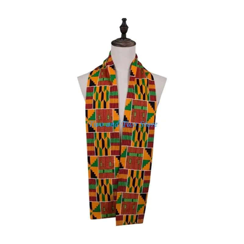 HX6F Breathable Cotton Scarf African Kente Print Stole Sash For Travel Daily Wear Soft Shawl for Black History Month Kwanzaa
HX6F Breathable Cotton Scarf African Kente Print Stole Sash For Travel Daily Wear Soft Shawl for Black History Month Kwanzaa