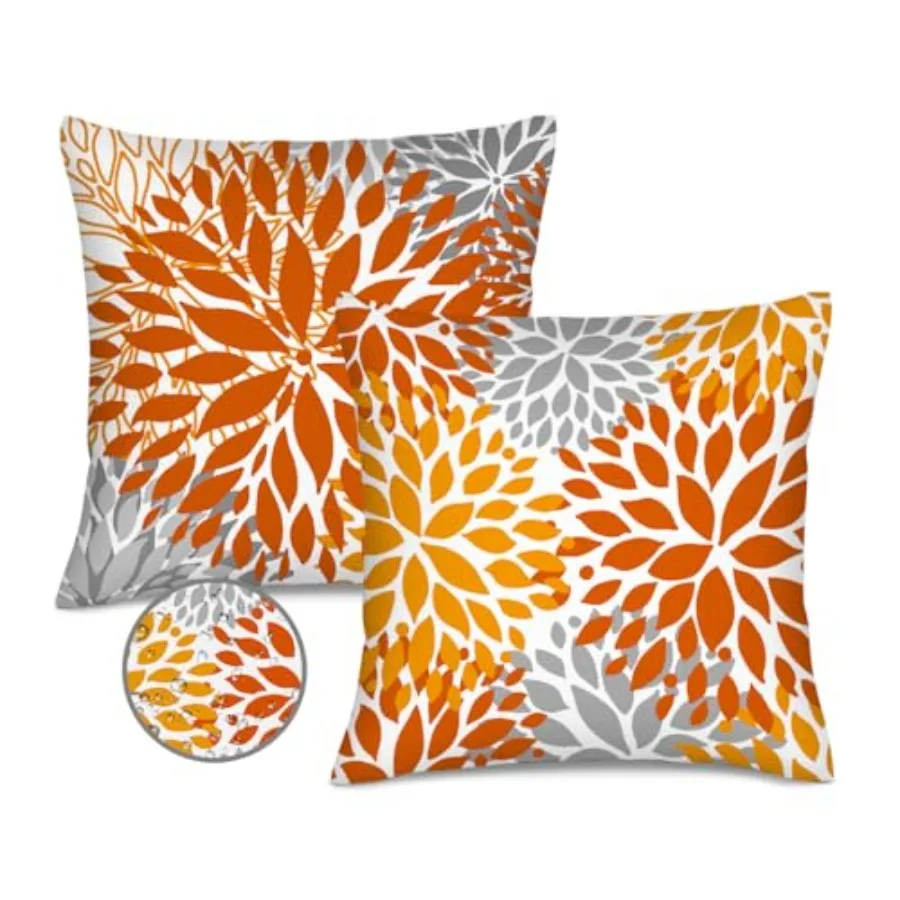Outdoor Gray Pillow Covers Set of 2 Geometric Floral Patterns Waterproof Throw Pillow Covers 18x18 inch Boho Modern Decorations
Outdoor Gray Pillow Covers Set of 2 Geometric Floral Patterns Waterproof Throw Pillow Covers 18x18 inch Boho Modern Decorations