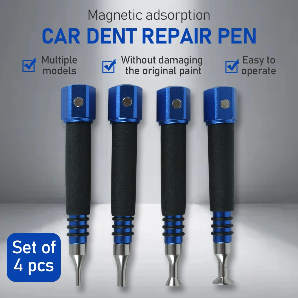 PDR Car Dent Repair Magnetic Tapping Pen Set Paintless Dent Removal Tool Professional Auto Body Dent Fix Magnetic Tap Repair Kit