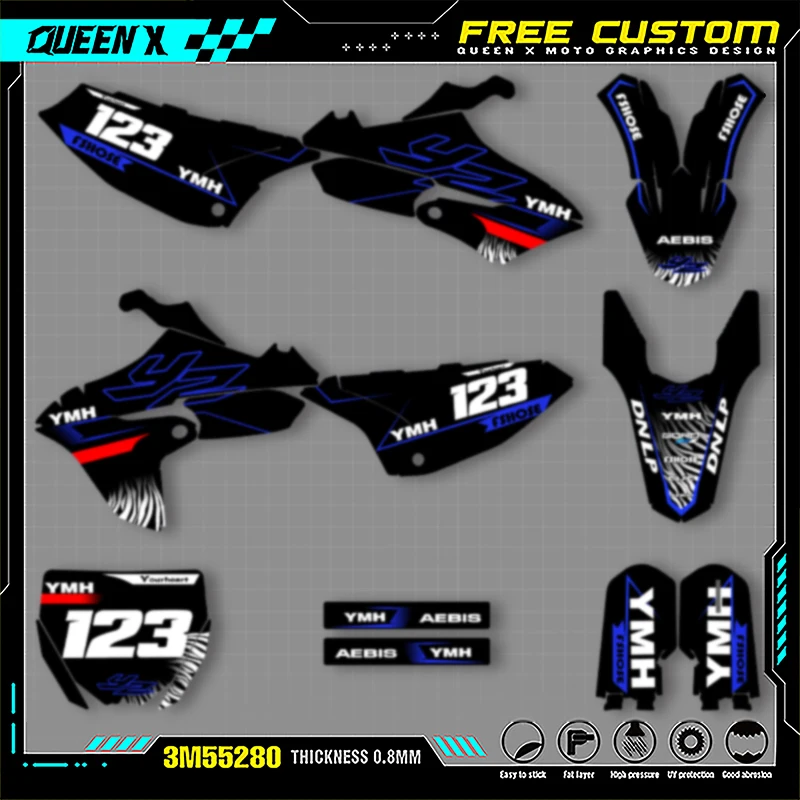 Queen X MOTOR Cusotm Team мотоциклетная графика наклейки наборы для YAMAHA YZ65 2018 2019 2020 2021 005
Queen X MOTOR Cusotm Team мотоциклетная графика наклейки наборы для YAMAHA YZ65 2018 2019 2020 2021 005